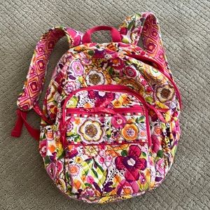 Vera Bradley quilted backpack.
